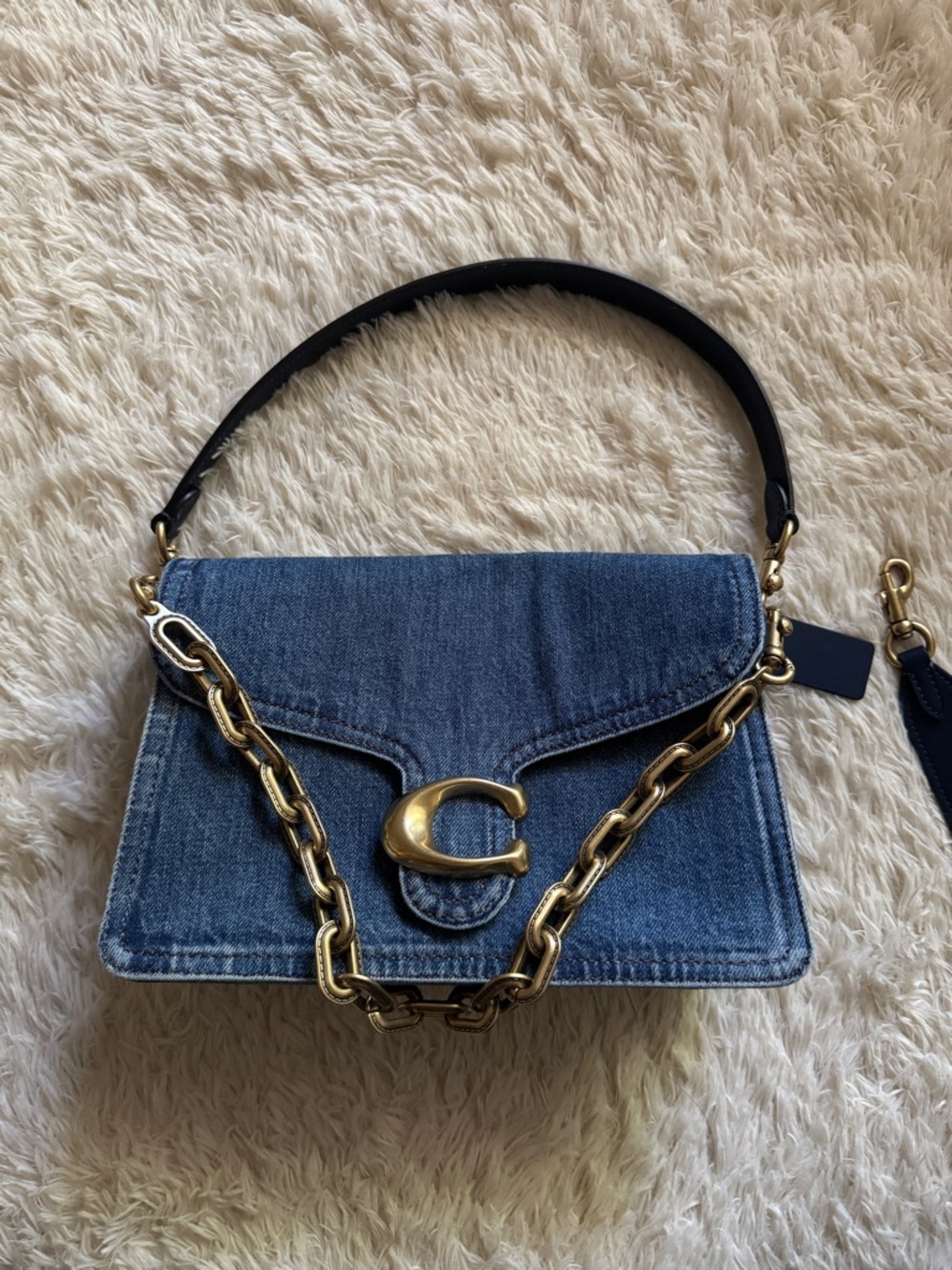 Coach Chain Tabby 26 Denim Shoulder Bag - Picture 5 of 16